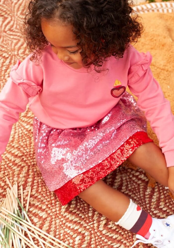 Jubel Pailetten rok - Salsa Sunset Roze