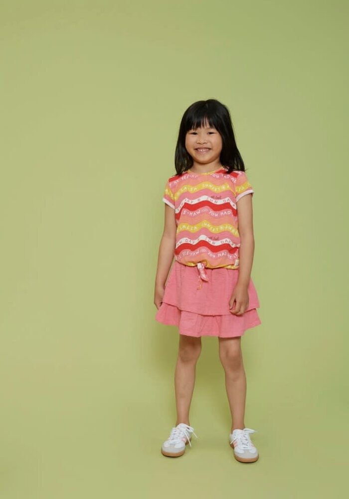 Jubel Rok mousseline - Salsa Sunset Roze