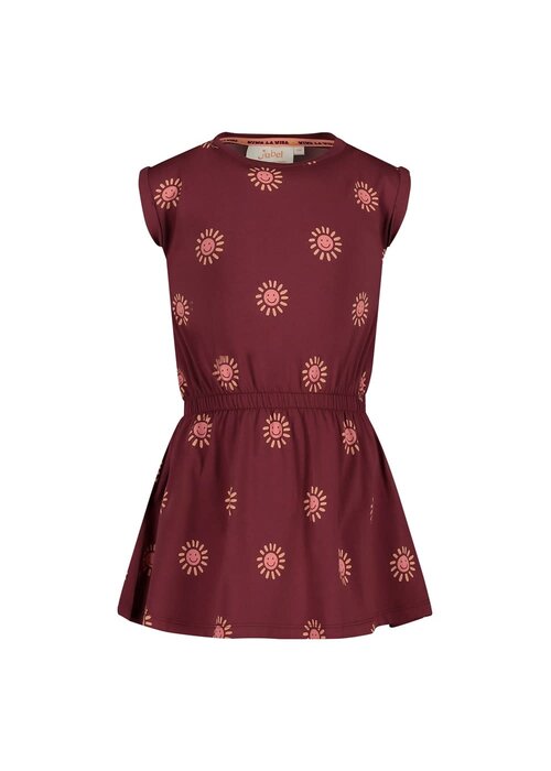 Jubel Jubel Jurk AOP - Salsa Sunset Bordeaux
