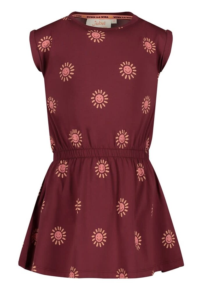 Jubel Jurk AOP - Salsa Sunset Bordeaux