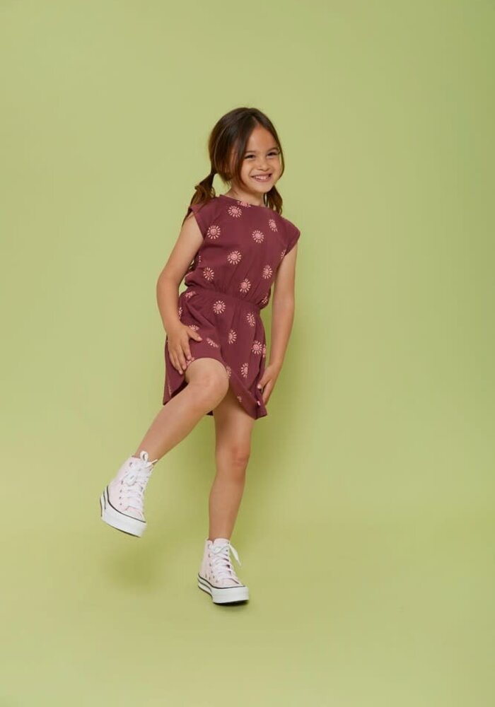 Jubel Jurk AOP - Salsa Sunset Bordeaux