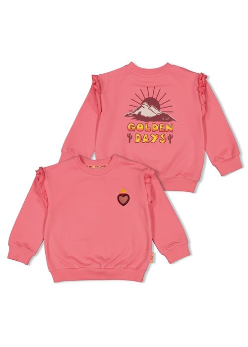 Jubel Jubel Sweater met backprint - Salsa Sunset Roze