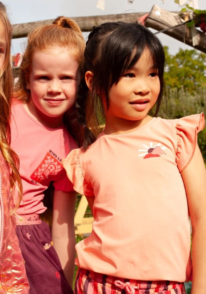 Jubel T-shirt met backprint - Salsa Sunset Roze