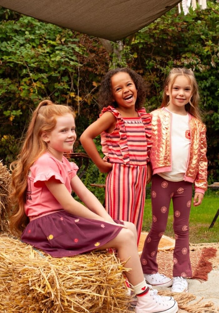 Jubel T-shirt met crochet zakje - Salsa Sunset Offwhite