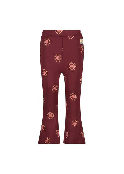 Jubel Jubel Flared broek AOP - Salsa Sunset Bordeaux