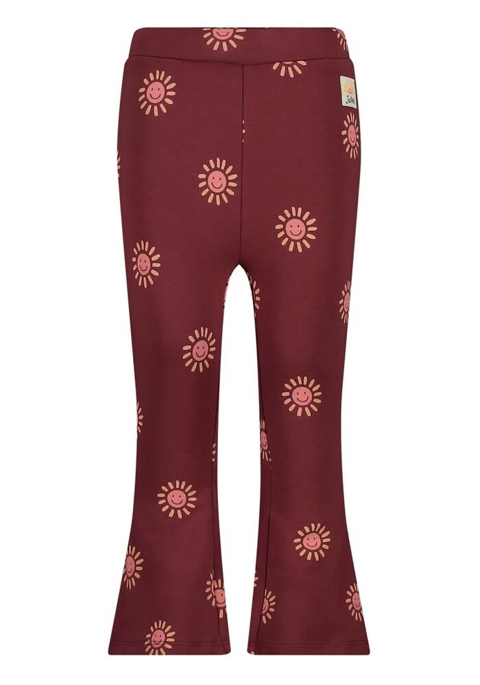 Jubel Flared broek AOP - Salsa Sunset Bordeaux