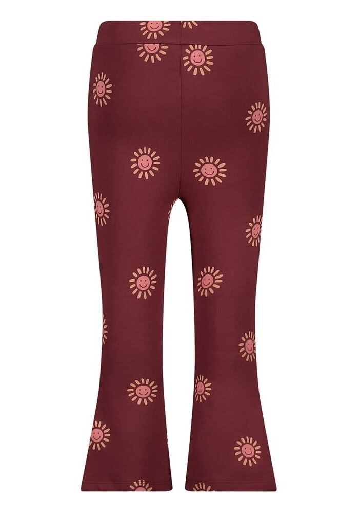 Jubel Flared broek AOP - Salsa Sunset Bordeaux