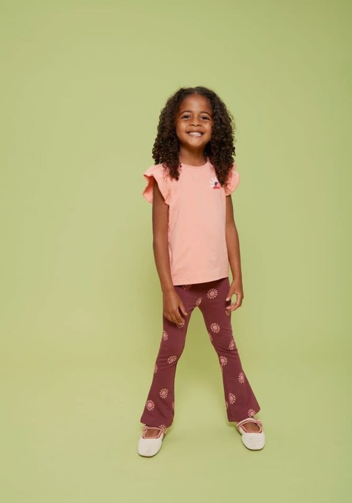 Jubel Flared broek AOP - Salsa Sunset Bordeaux