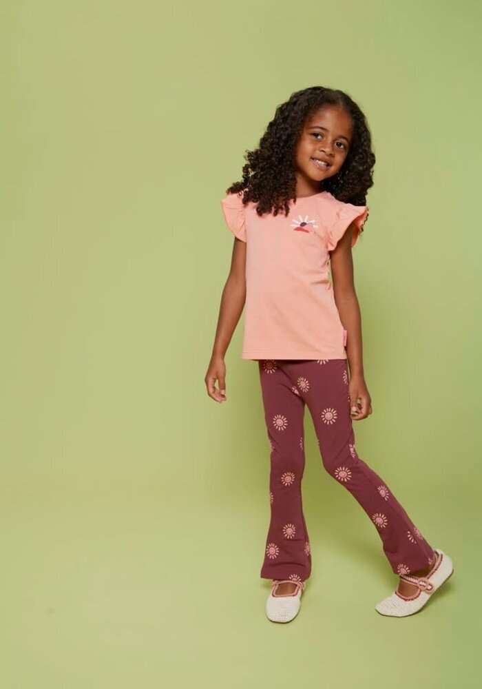 Jubel Flared broek AOP - Salsa Sunset Bordeaux