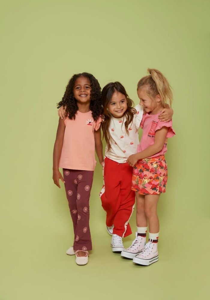 Jubel Flared broek AOP - Salsa Sunset Bordeaux