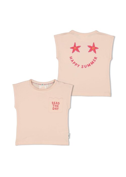 Jubel Jubel T-shirt met backprint - Lazy Lagoon l.Roze