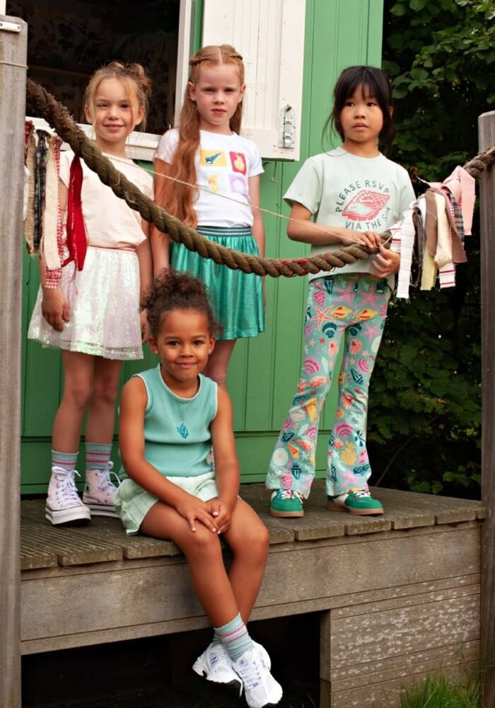 Jubel Singlet pointelle rib - Lazy Lagoon Jade Groen