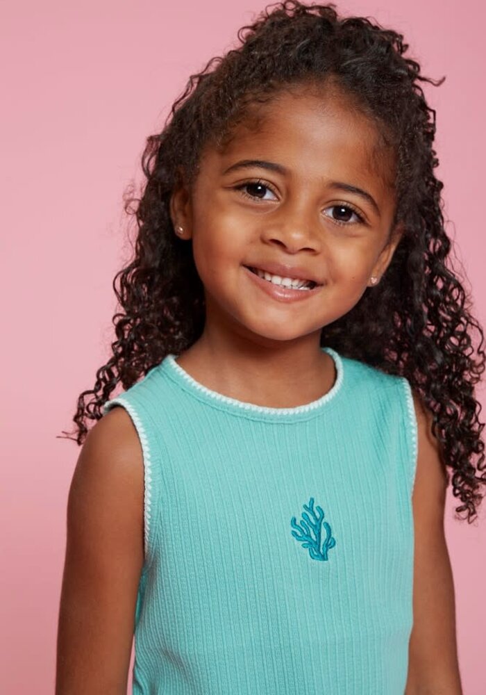 Jubel Singlet pointelle rib - Lazy Lagoon Jade Groen