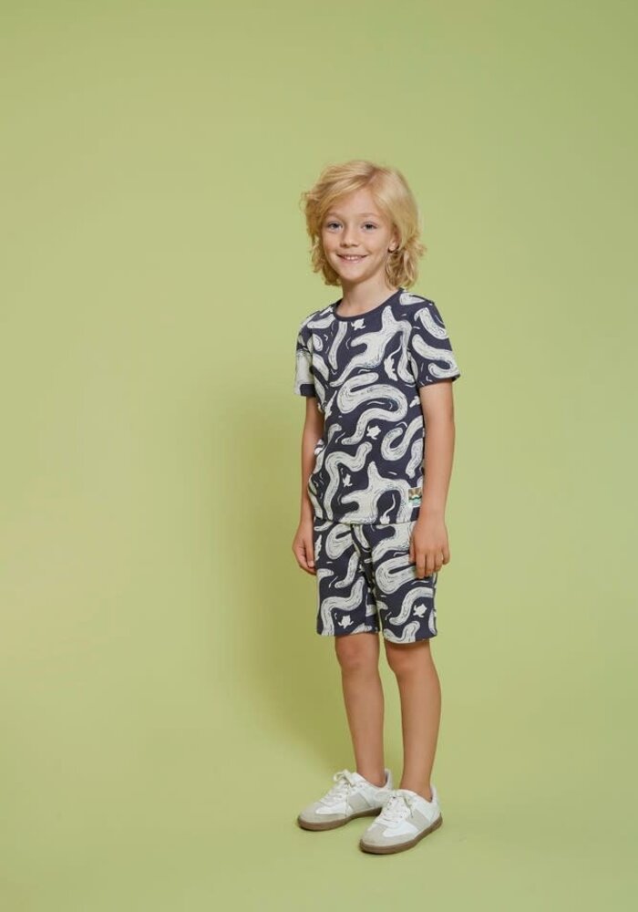 Sturdy T-shirt AOP - Lagoon Legends Indigo