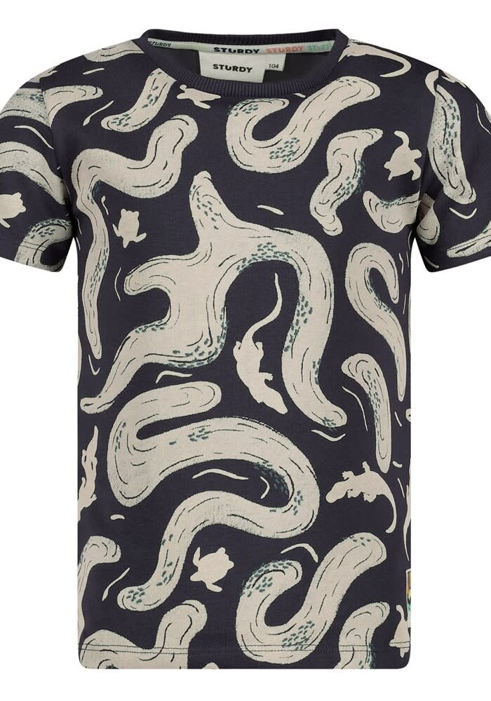 Sturdy T-shirt AOP - Lagoon Legends Indigo