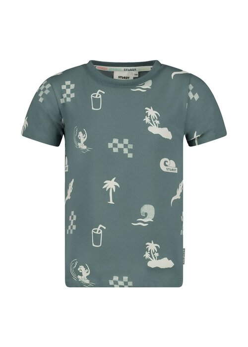 Sturdy Sturdy T-shirt AOP - Lagoon Legends Petrol