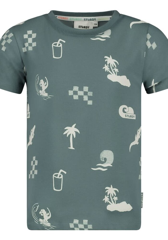 Sturdy T-shirt AOP - Lagoon Legends Petrol