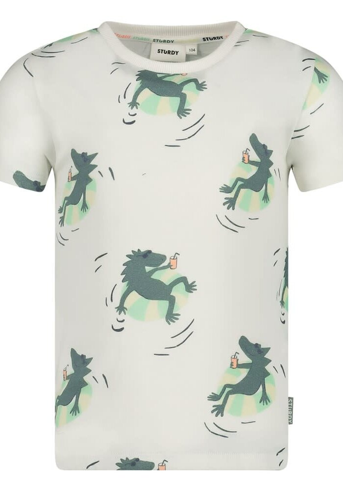 Sturdy T-shirt AOP - Lagoon Legends Wit