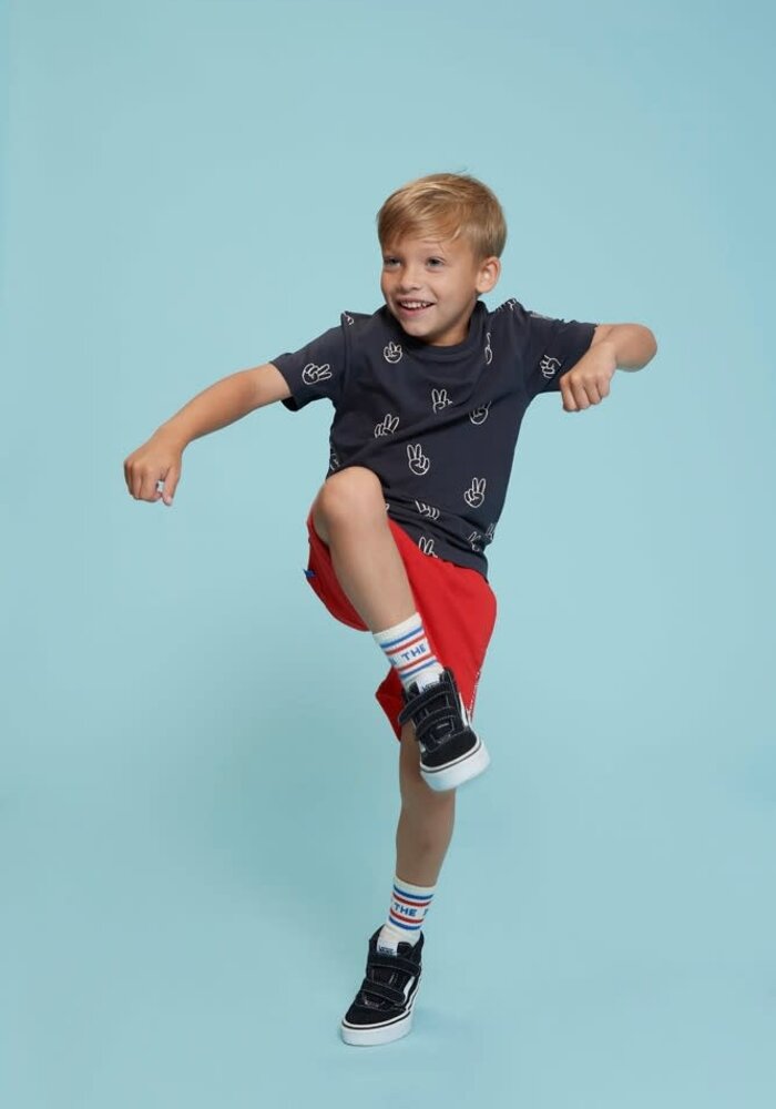 Sturdy T-shirt AOP - Run the Day Antraciet