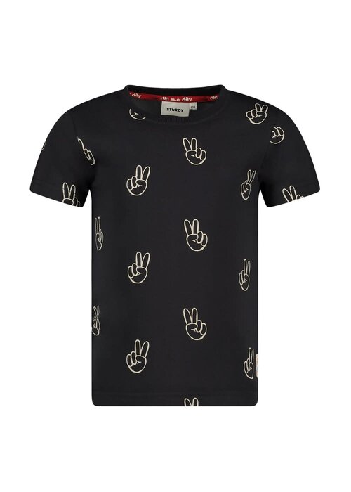 Sturdy Sturdy T-shirt AOP - Run the Day Antraciet