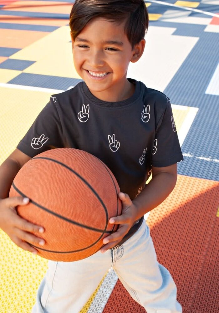 Sturdy T-shirt AOP - Run the Day Antraciet