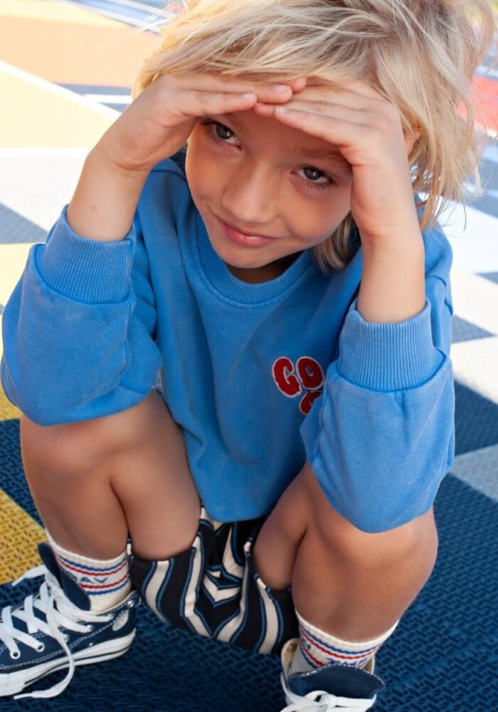 Sturdy Sweater oversized - Run the Day Blauw