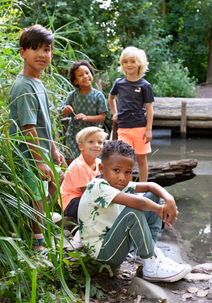 Sturdy T-shirt ruit badstof - Lagoon Legends Petrol