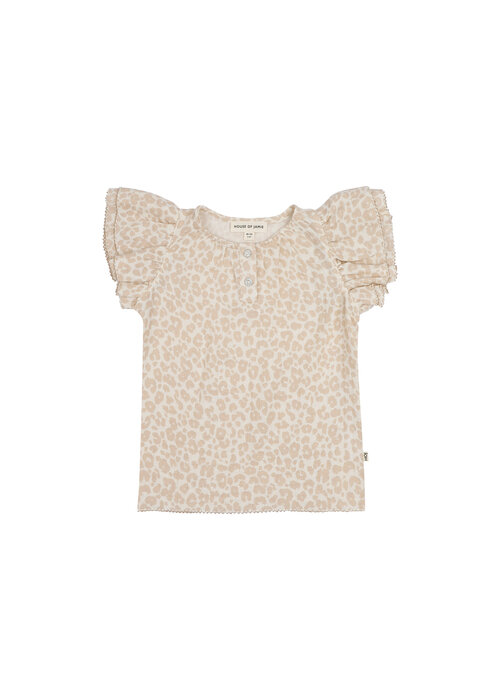House of Jamie House of Jamie Butterfly Top Beige Leopard (Muslin)