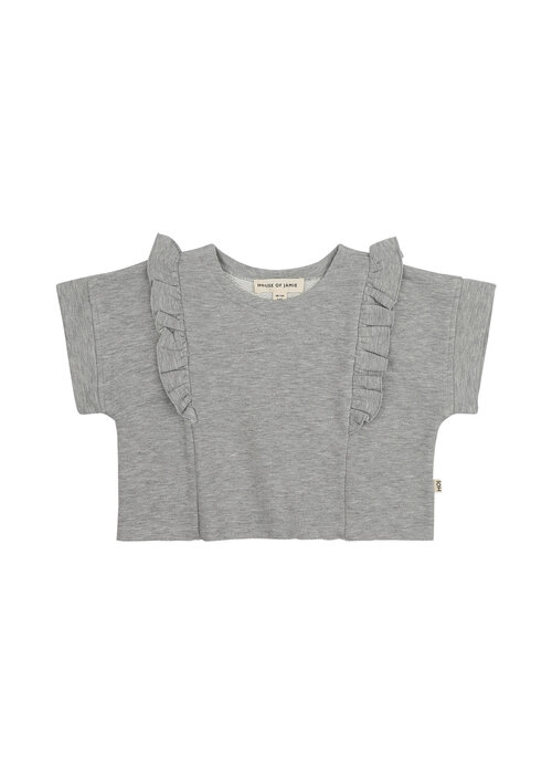 House of Jamie House of Jamie Relaxed Ruffled Tee Grey Melange (Sweat)