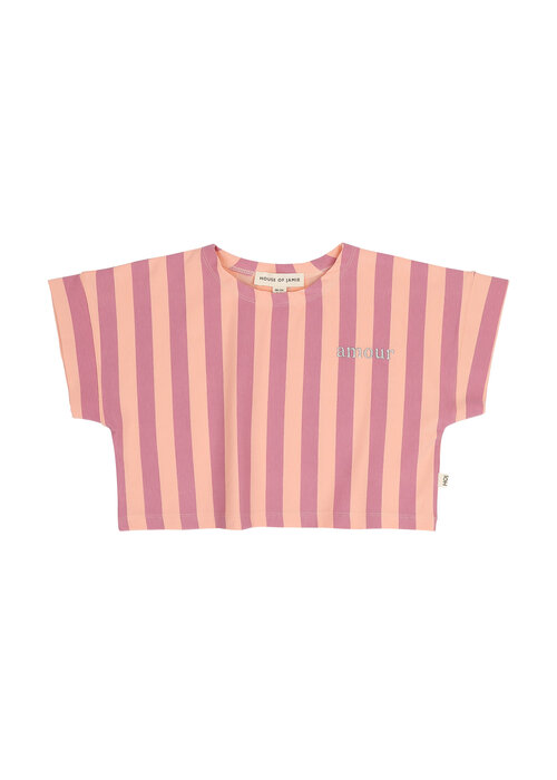 House of Jamie House of Jamie Relaxed Tee Violet Bellini Stripes