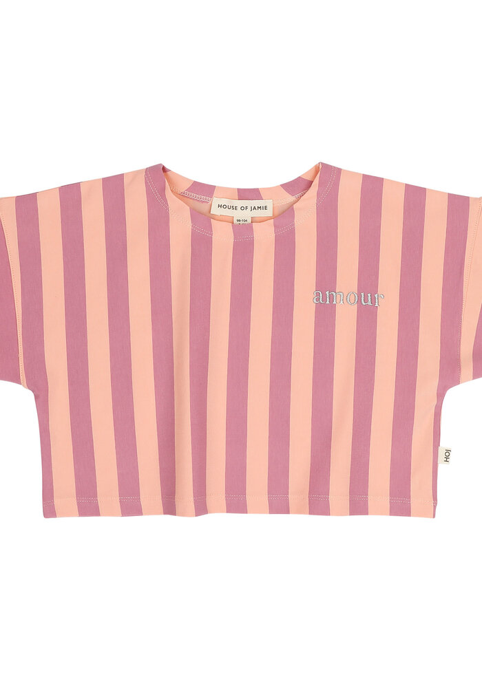 House of Jamie Relaxed Tee Violet Bellini Stripes