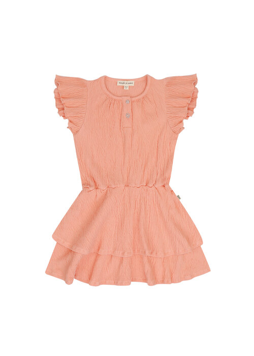 House of Jamie House of Jamie Ruffled Layer Dress Bellini Rose (Crinkle Cotton)