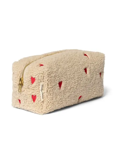 Studio Noos Studio Noos Ecru Hearts Teddy Pouch