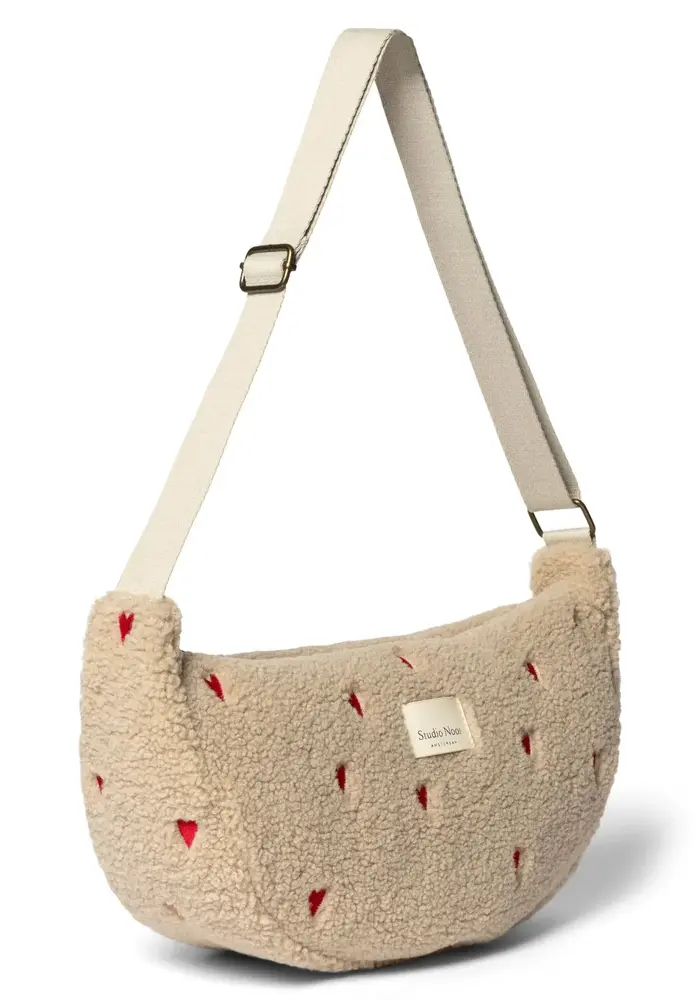 Studio Noos  Ecru Teddy Hearts Adult Fannypack