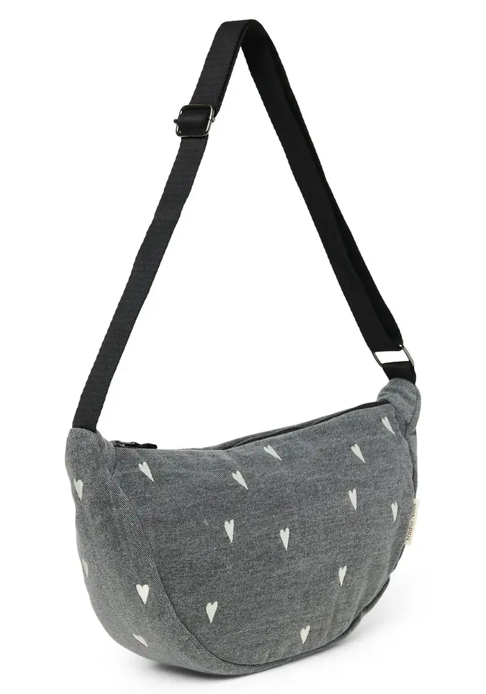 Studio Noos  Grijze Denim Hearts Adult Fannypack