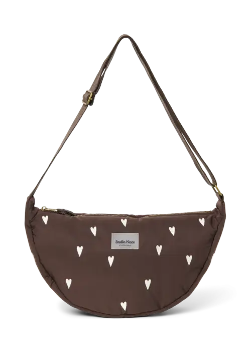 Studio Noos Studio Noos  Bruine Puffy Hearts Adult Fannypack