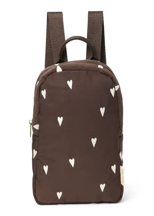 Studio Noos Studio Noos Brown Hearts Puffy Mini Rugzak