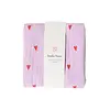 Studio Noos hydrofiele doek Paars – Hearts 120 x 120 cm