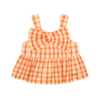 Jelly Mallow Checked Ribon Sleeveless Blouse