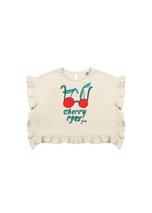 Jelly Mallow Jelly Mallow Cherry Frill Sleeveless T-shirt