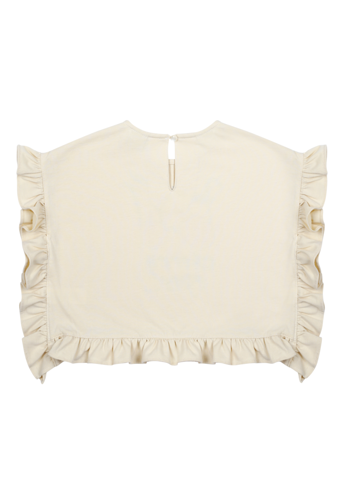 Jelly Mallow Cherry Frill Sleeveless T-shirt