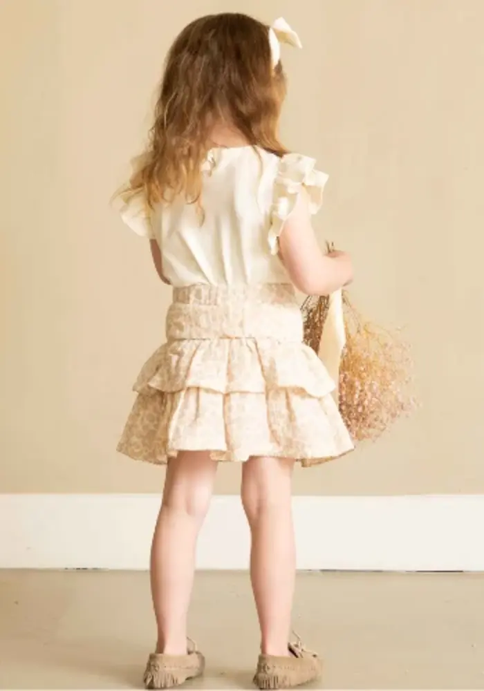 House of Jamie Ruffled Tee Cream I