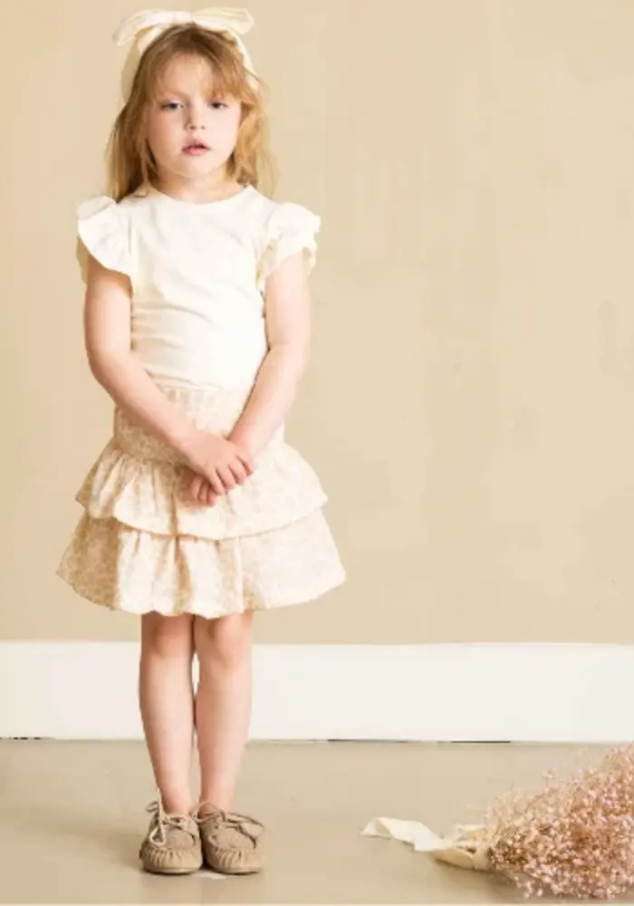 House of Jamie Ruffled Tee Cream I