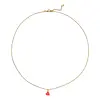 Bibi Camille Small Neon Pink Heart Necklace