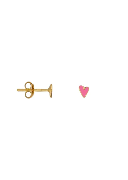 Bibi Camille Bibi Camille Mini Heart Stud Earring Light Pink