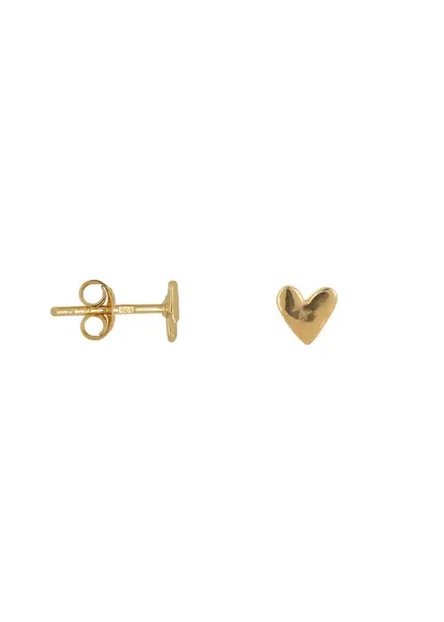 Bibi Camille Bibi Camille Mini Heart Stud Earring Gold Plain