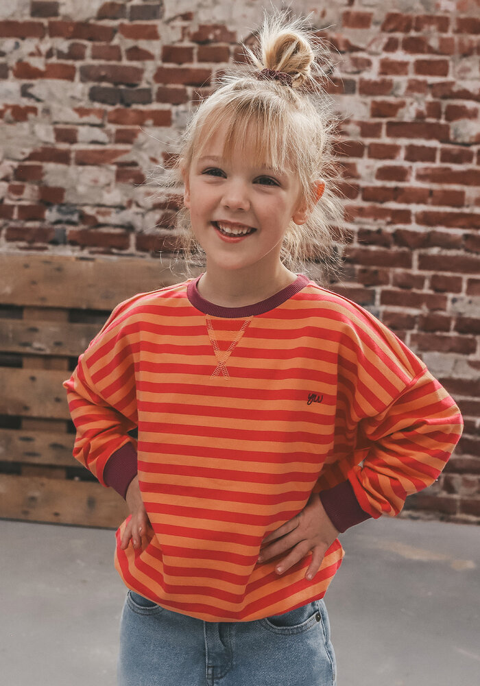 Your Wishes Stripe French Knit | Sweater Beetroot Purple