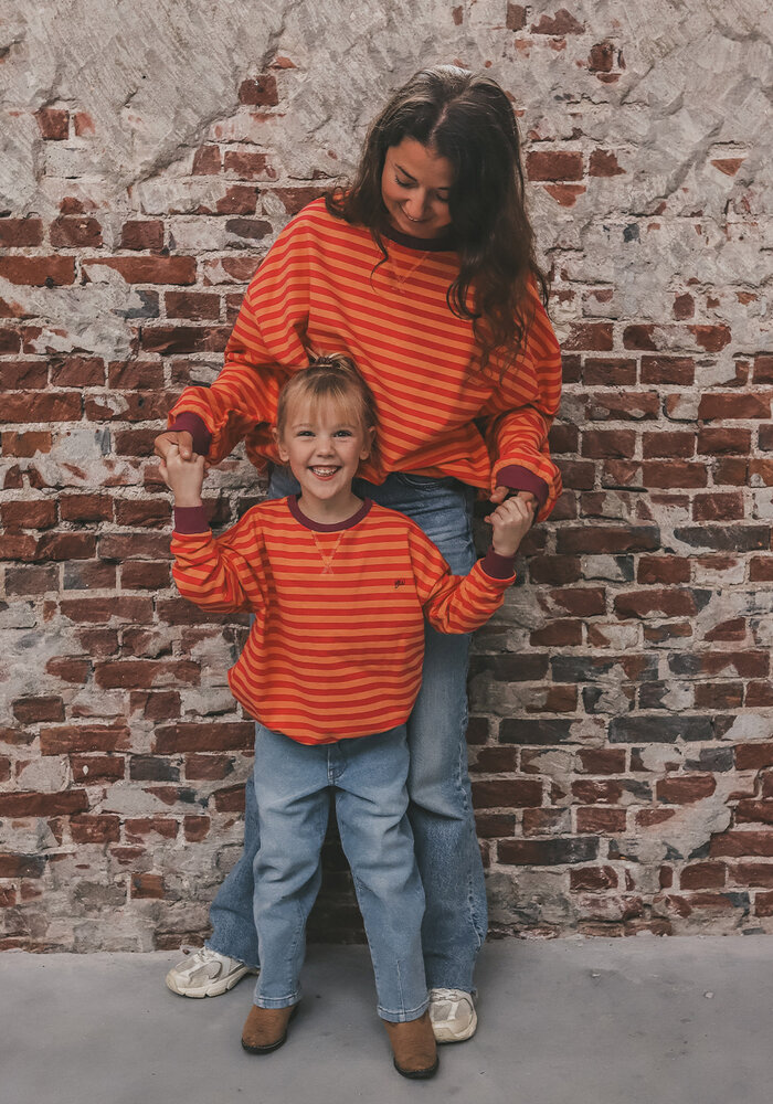 Your Wishes Stripe French Knit | Sweater Beetroot Purple