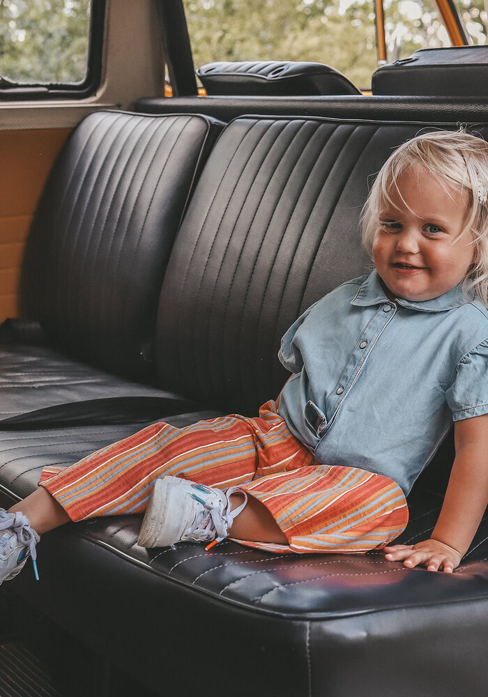 Your Wishes Cotton Denim | Ruffle Blouse Faint Blue