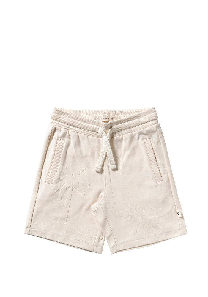 Your Wishes Stamped Palms | Bermuda Shorts White Swan